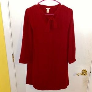 Forever 21 Red Tie Front Shift Dress